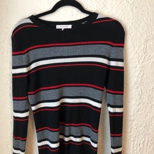 FRAME striped Rib-knit sweater large
